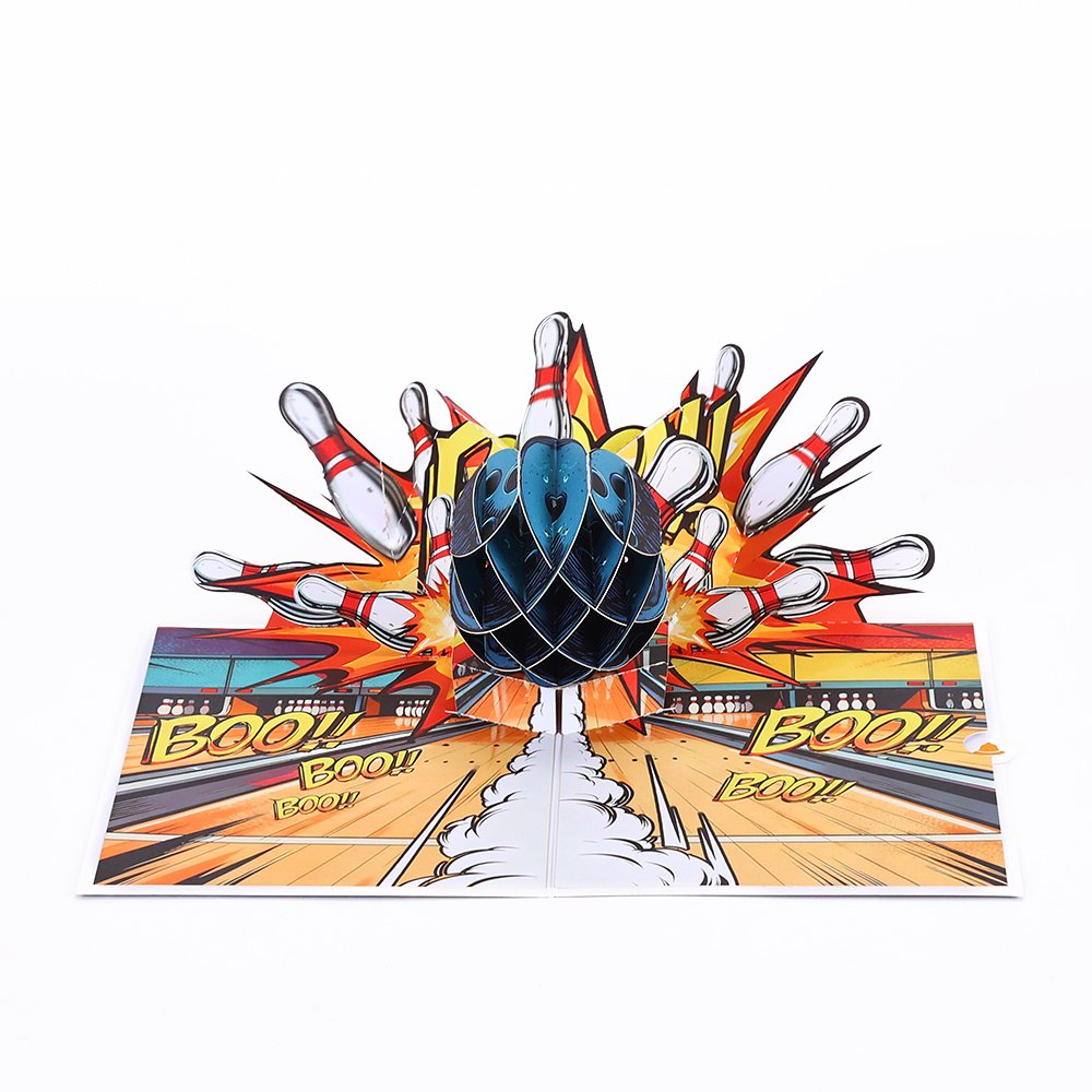 Bowling Strike 3D Pop Up Card