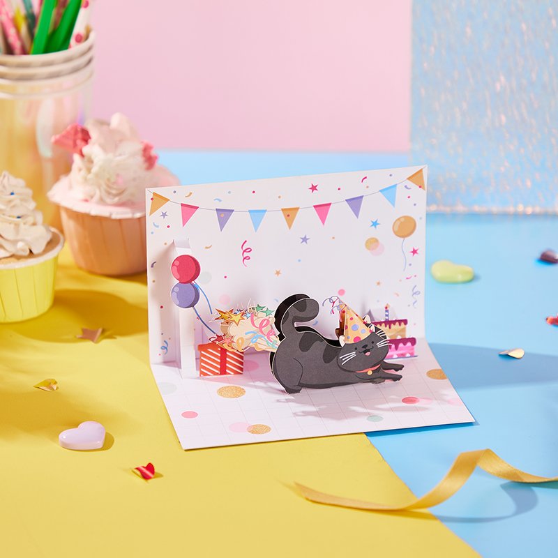 One-Fifth Cat Birthday Greeting Card