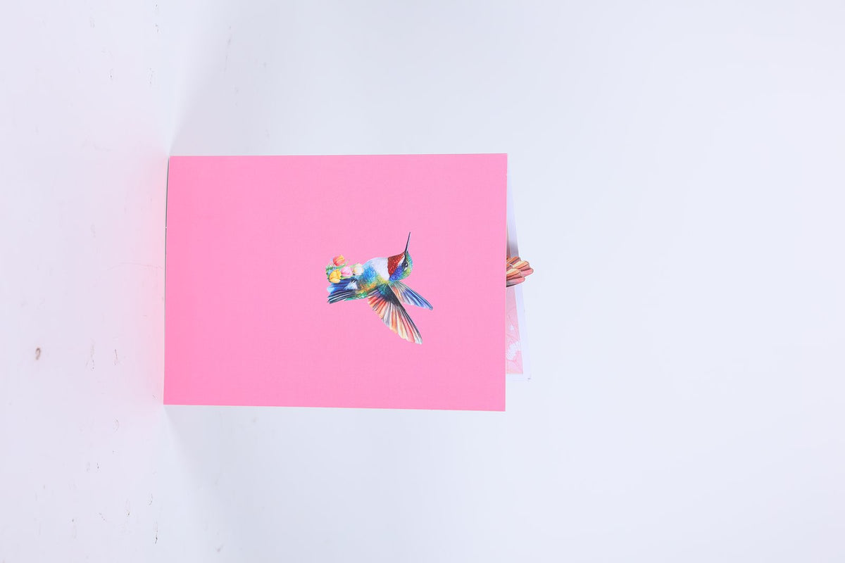 Tulip Hummingbird Greeting Card