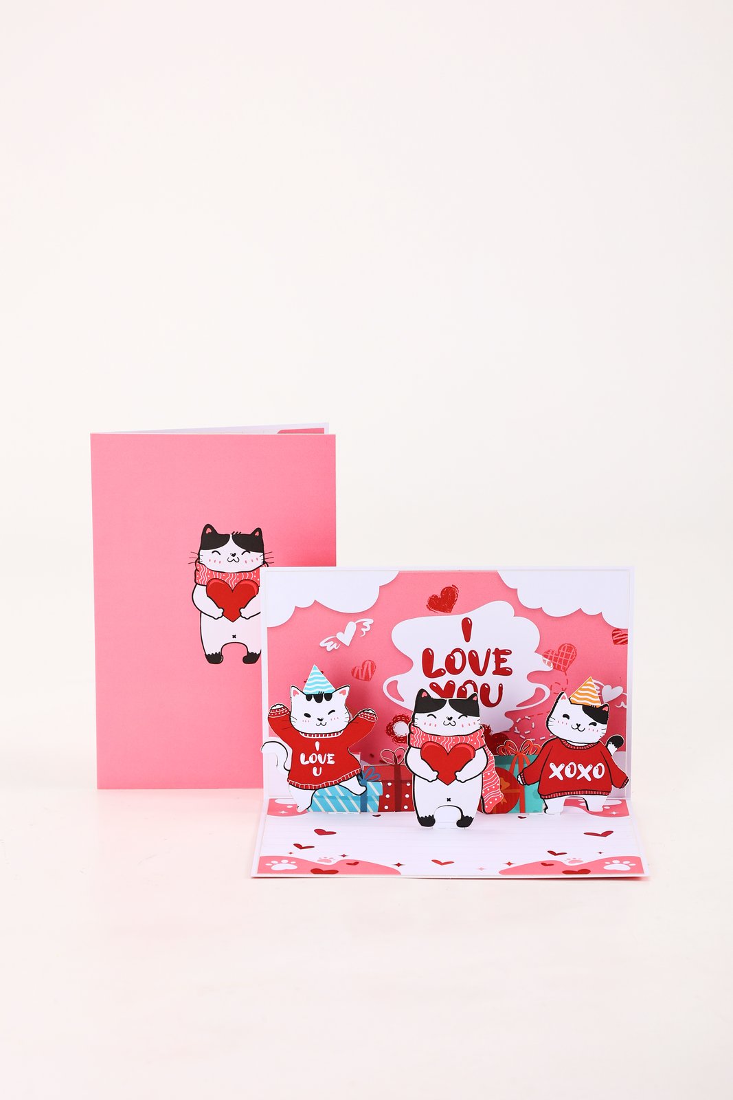 90° Cat Celebration Greeting Card
