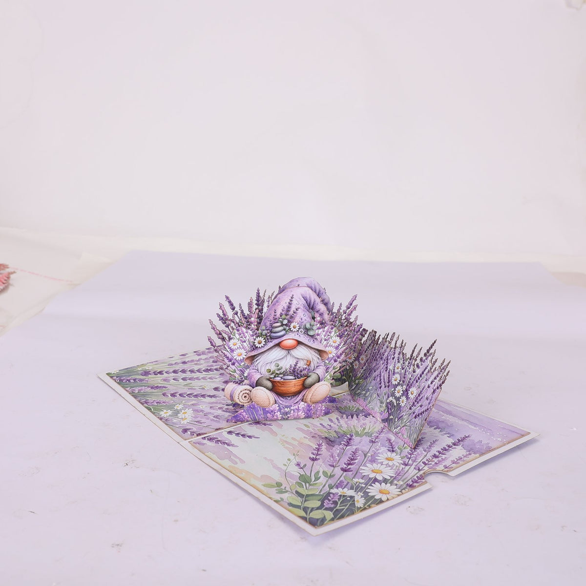 Lavender Gnome Greeting Card