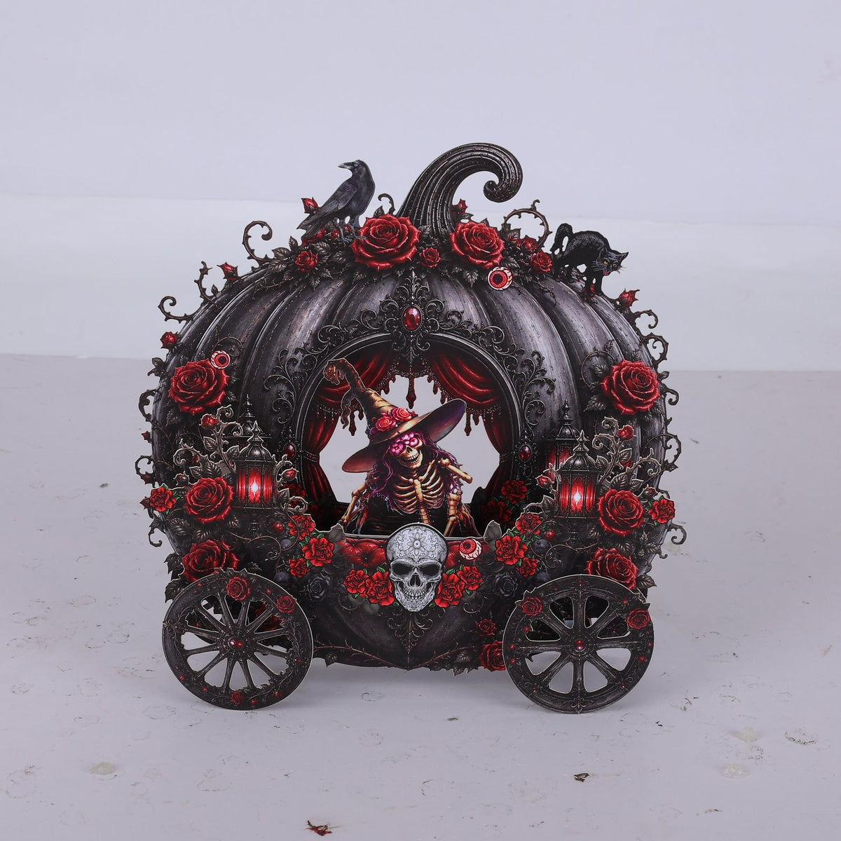 Halloween Horse Carriage Greeting Card