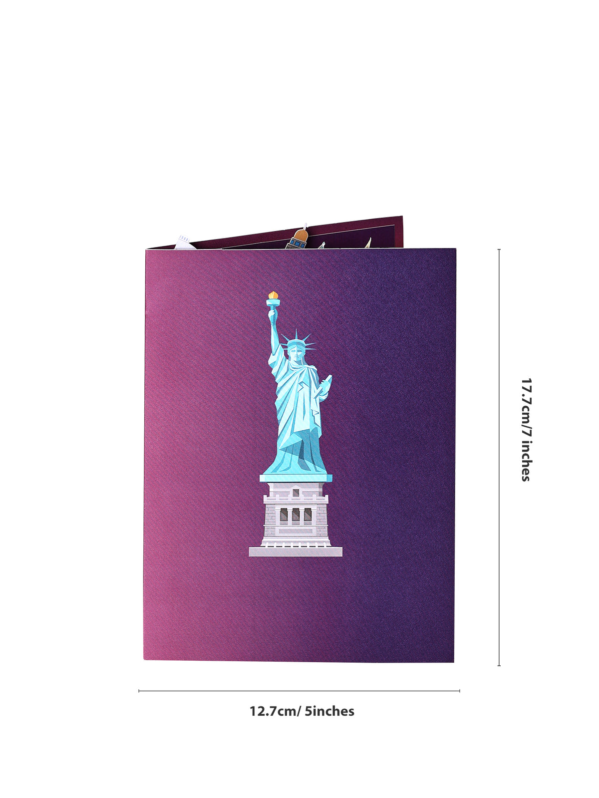 Small MOQ New York City Skyline 3D Pop-Up Card Statue of Liberty & Landmarks Souvenir Greeting Card