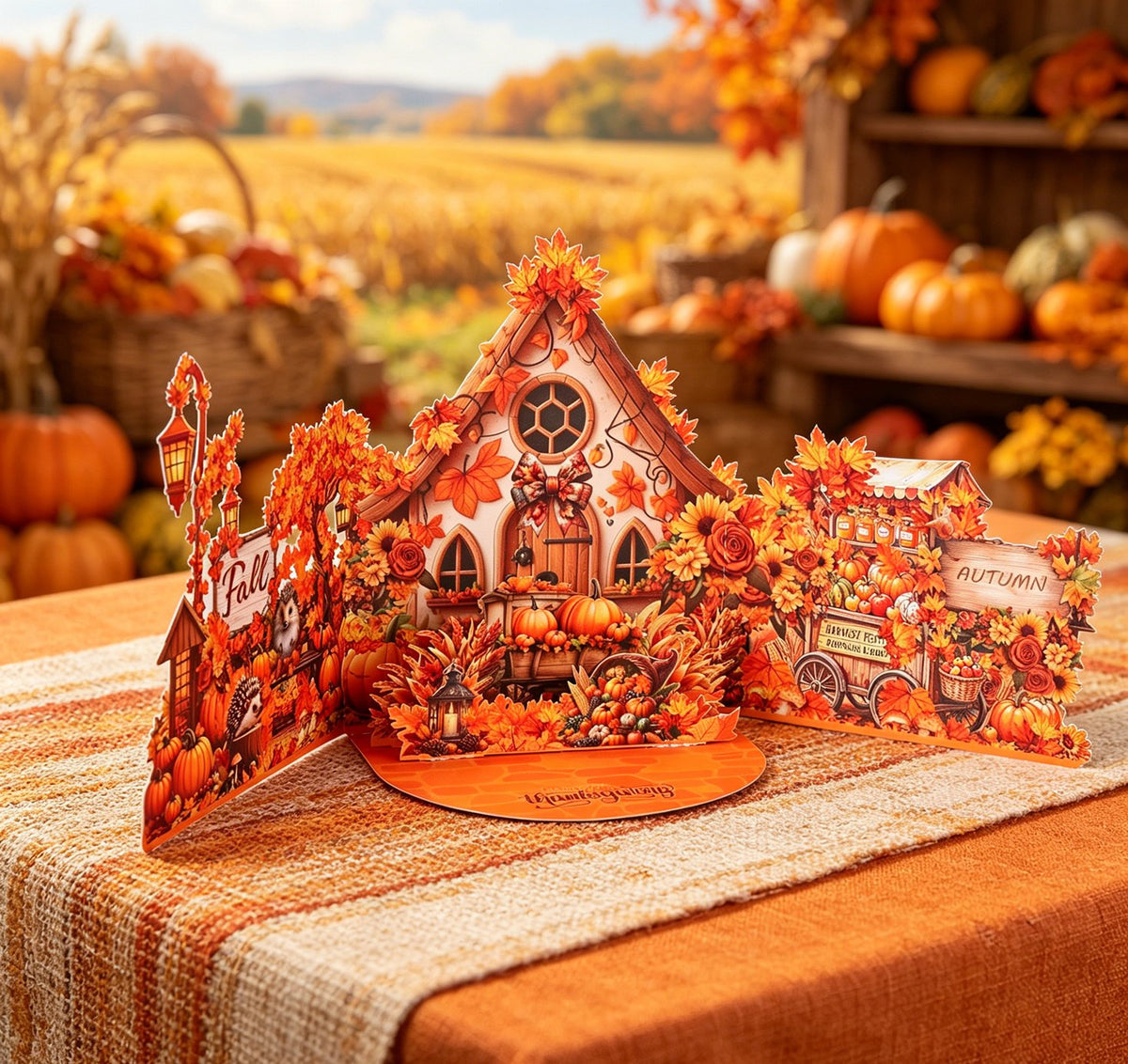 Thanksgiving Double Door Pop Up Card