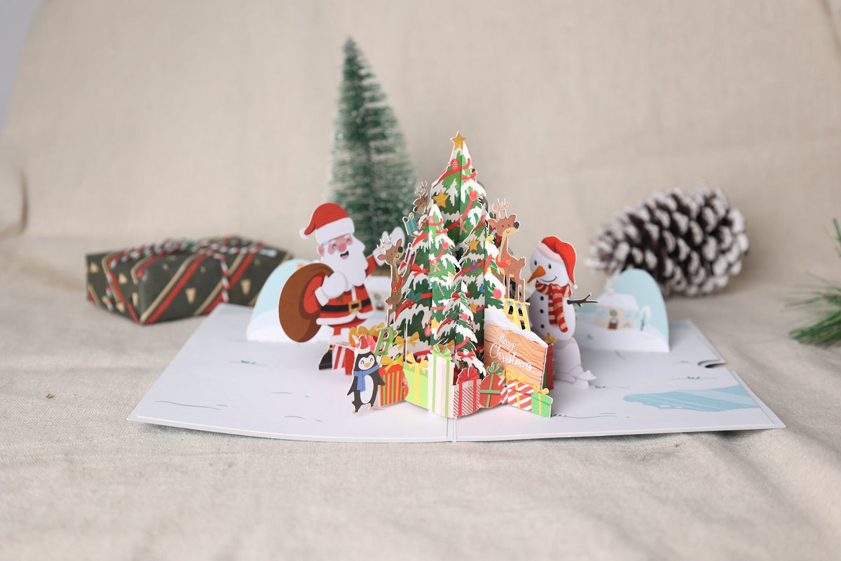 Christmas LED Light Christmas Tree Pop Up Card