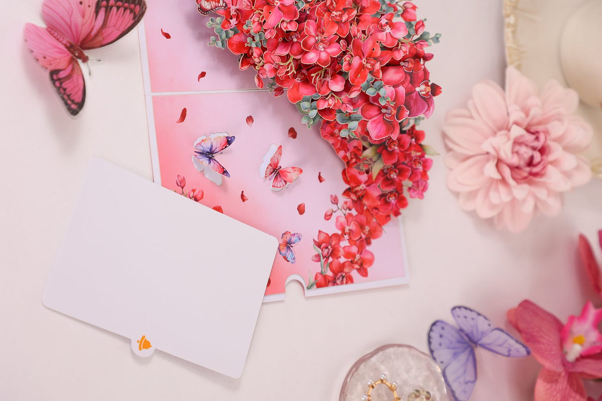 Butterfly Cherry Blossom Flip Pop Up Card