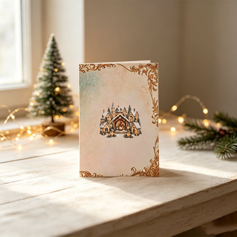 Nativity House Greeting Card