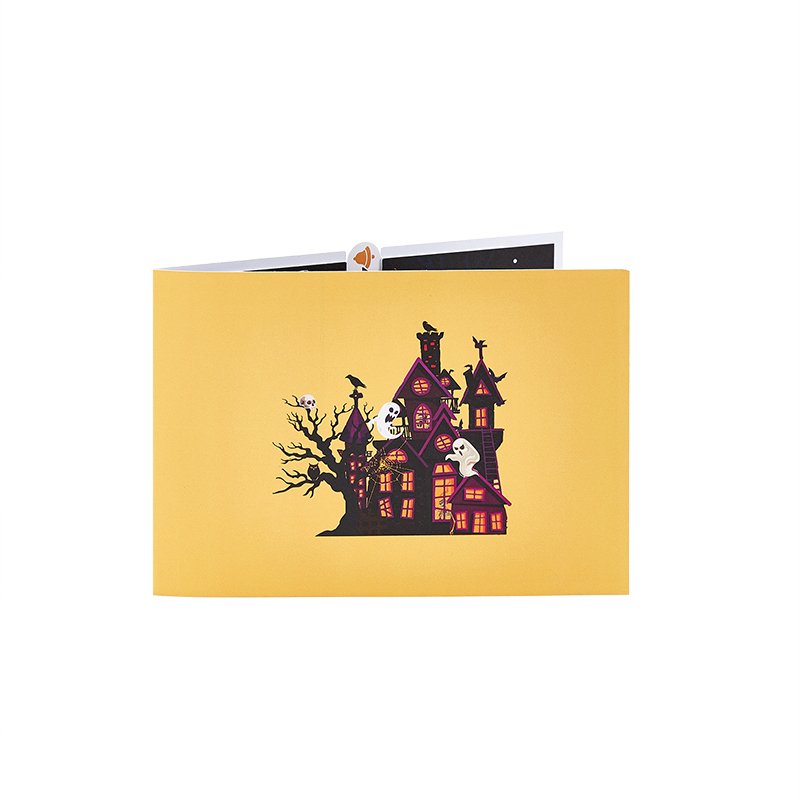 Halloween Haunted House Greeting Card