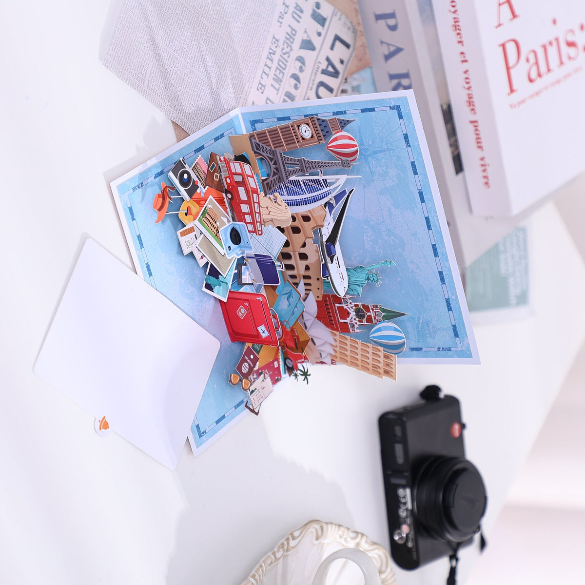 World Travel Souvenir 3D Pop Up Card
