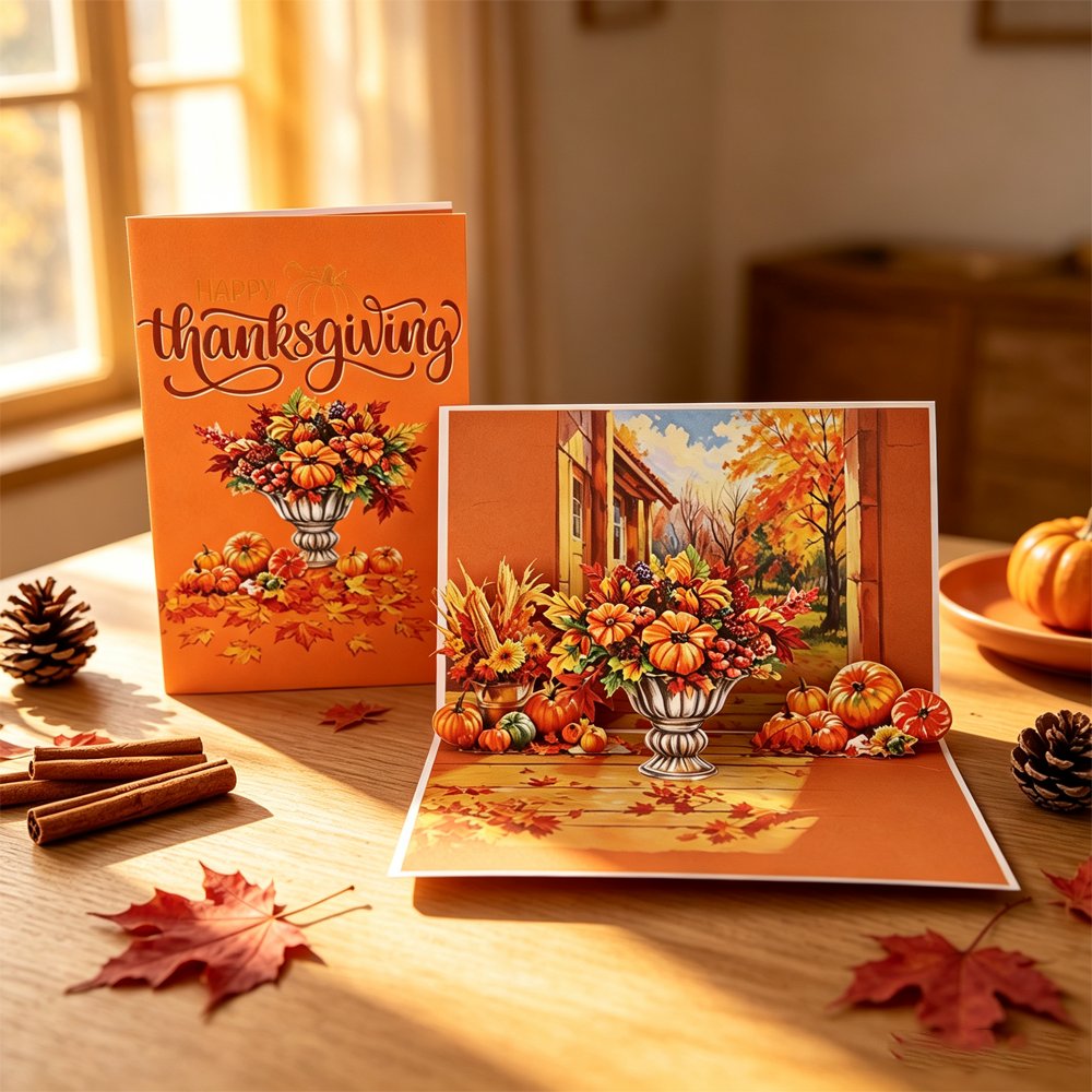Autumn Thanksgiving 90° Greeting Card