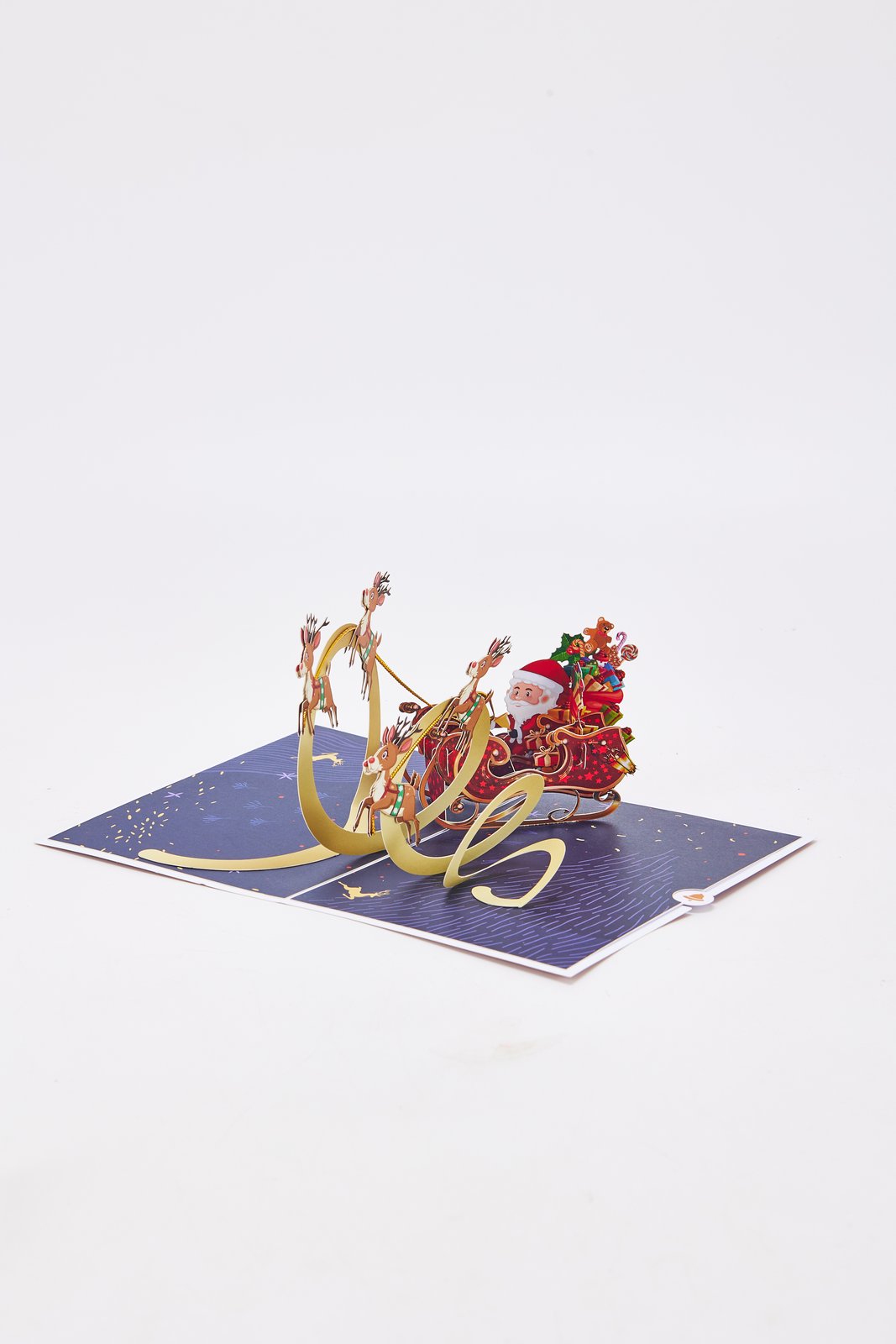 Flying Sleigh Car 3D Pop Up Card
