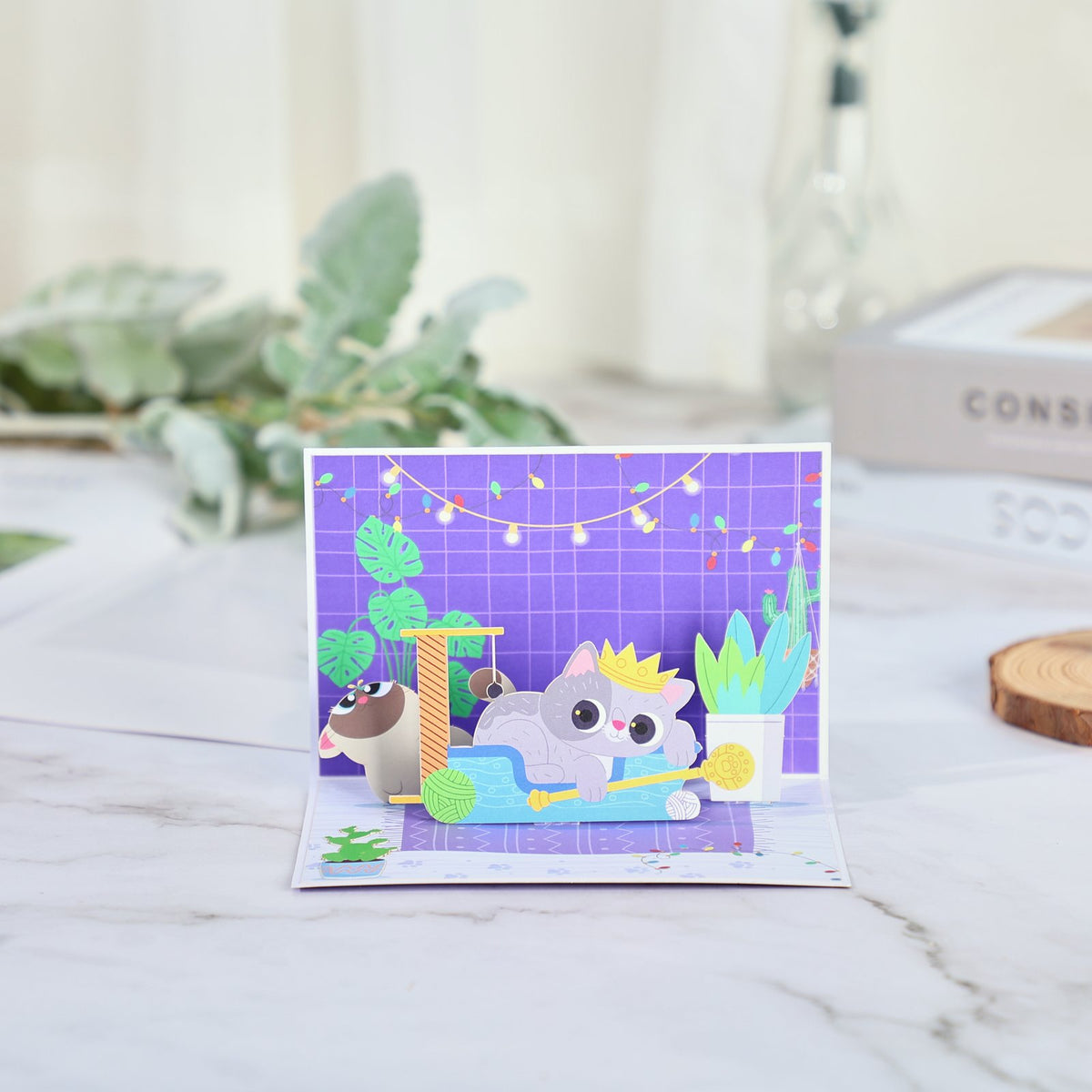Cat Celebration Birthday Greeting Card