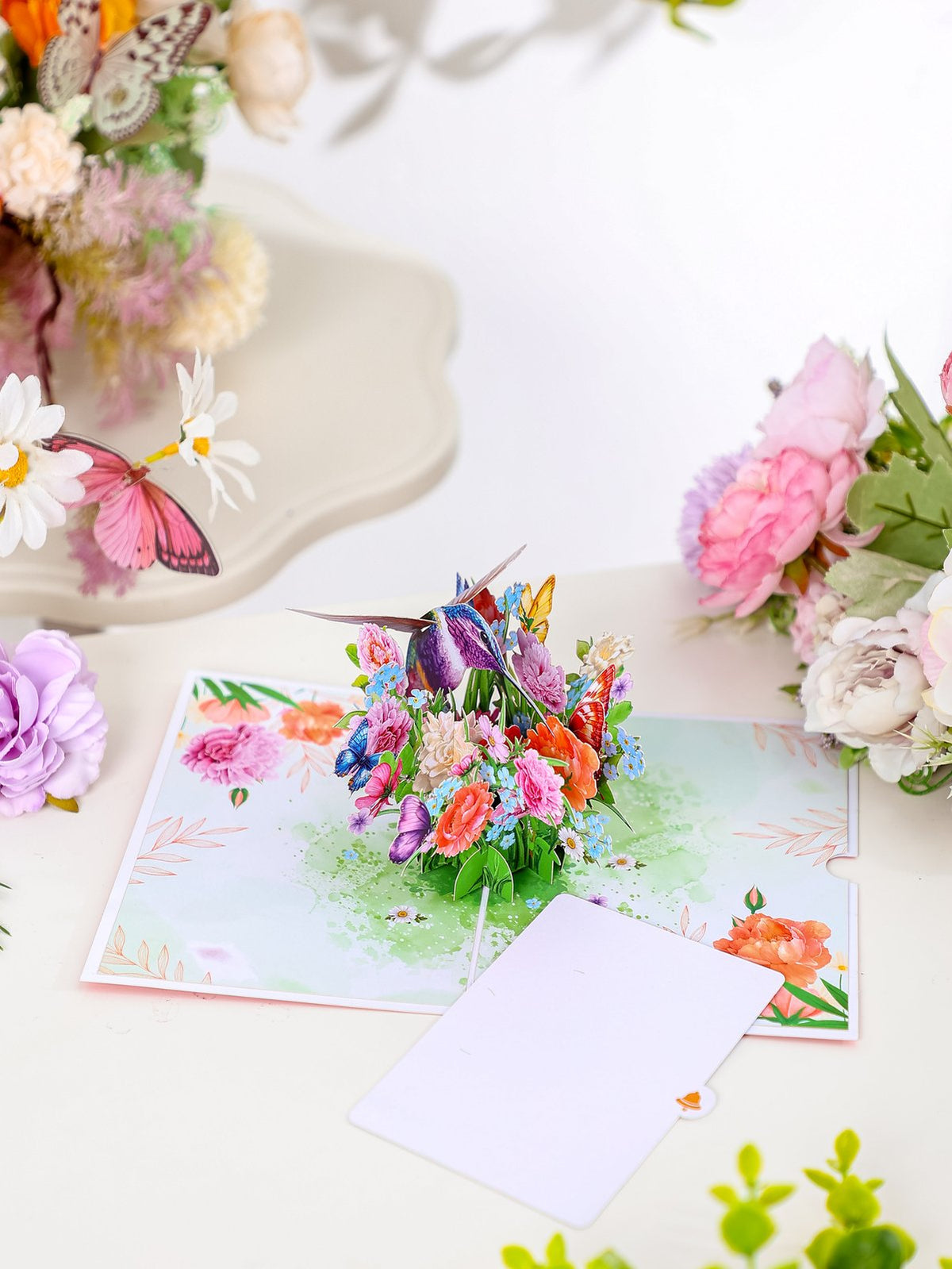 Flowering Shrubs Hummingbird 3D Pop Up Card