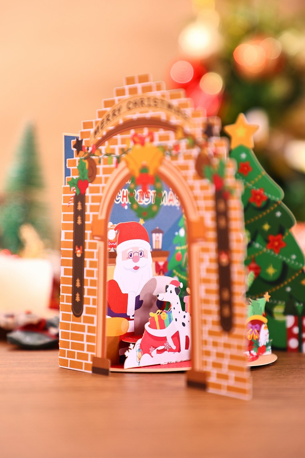 Christmas Triple Door Greeting Card