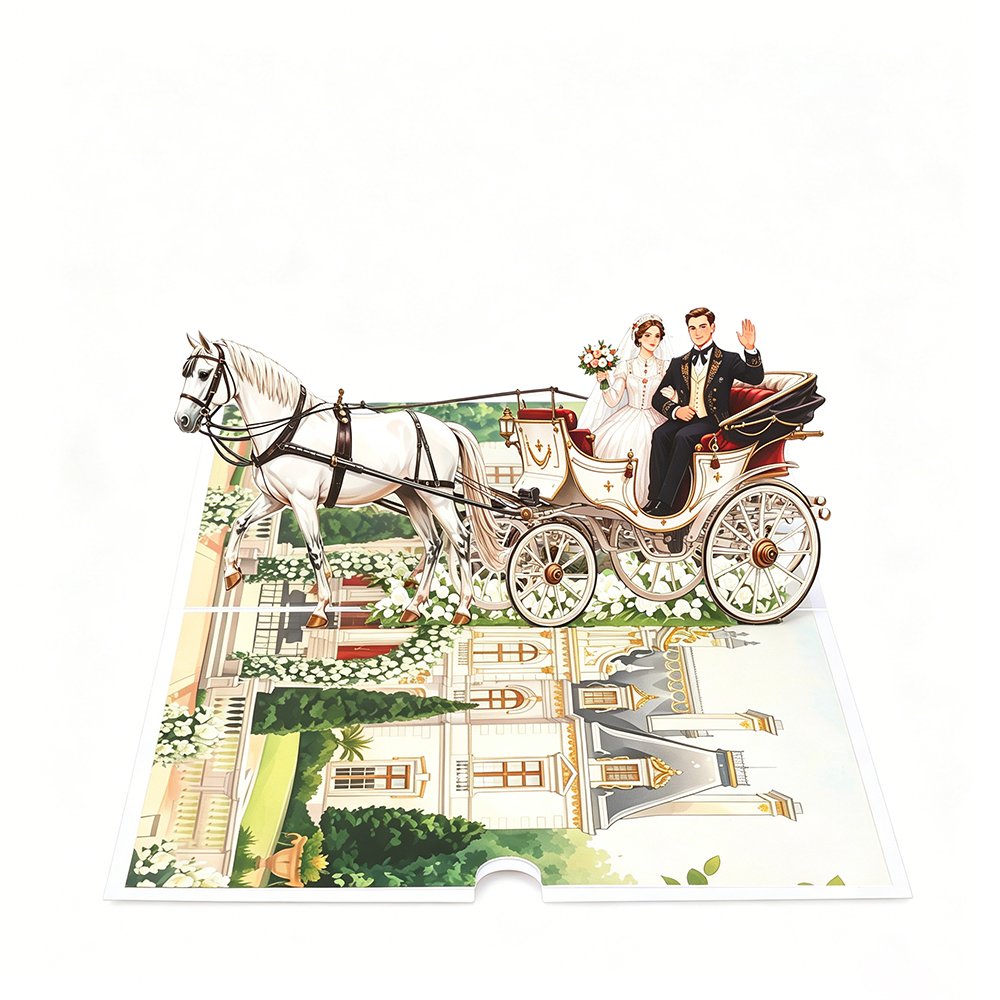 Wedding Horse Carriage Greeting Card