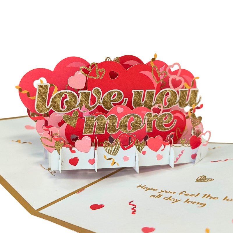 Love You More Heart Greeting Card