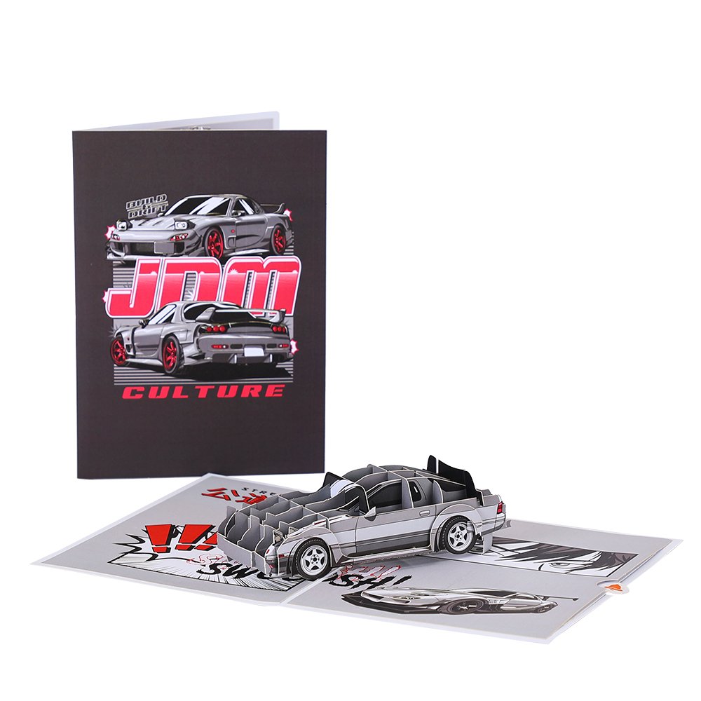 JDM Sports Car Flip Pop Up Card