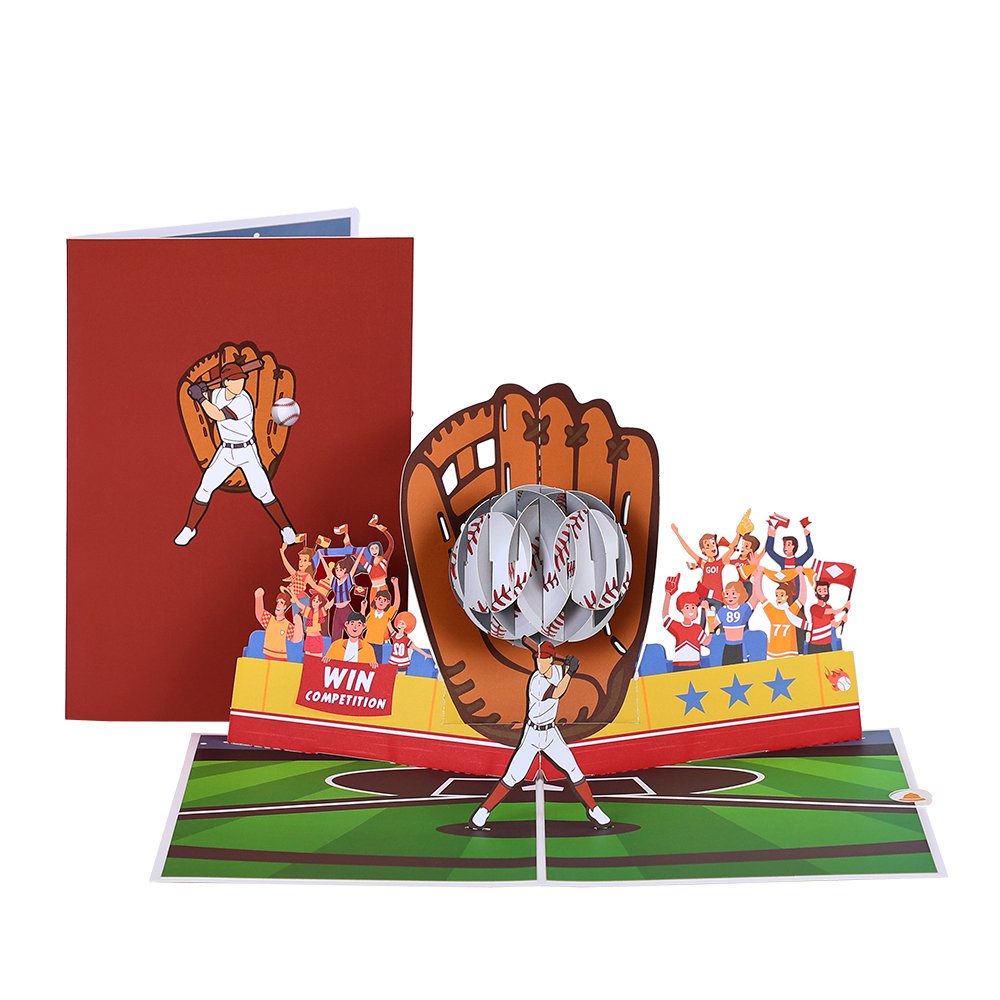 Baseball Match 3D Pop Up Card