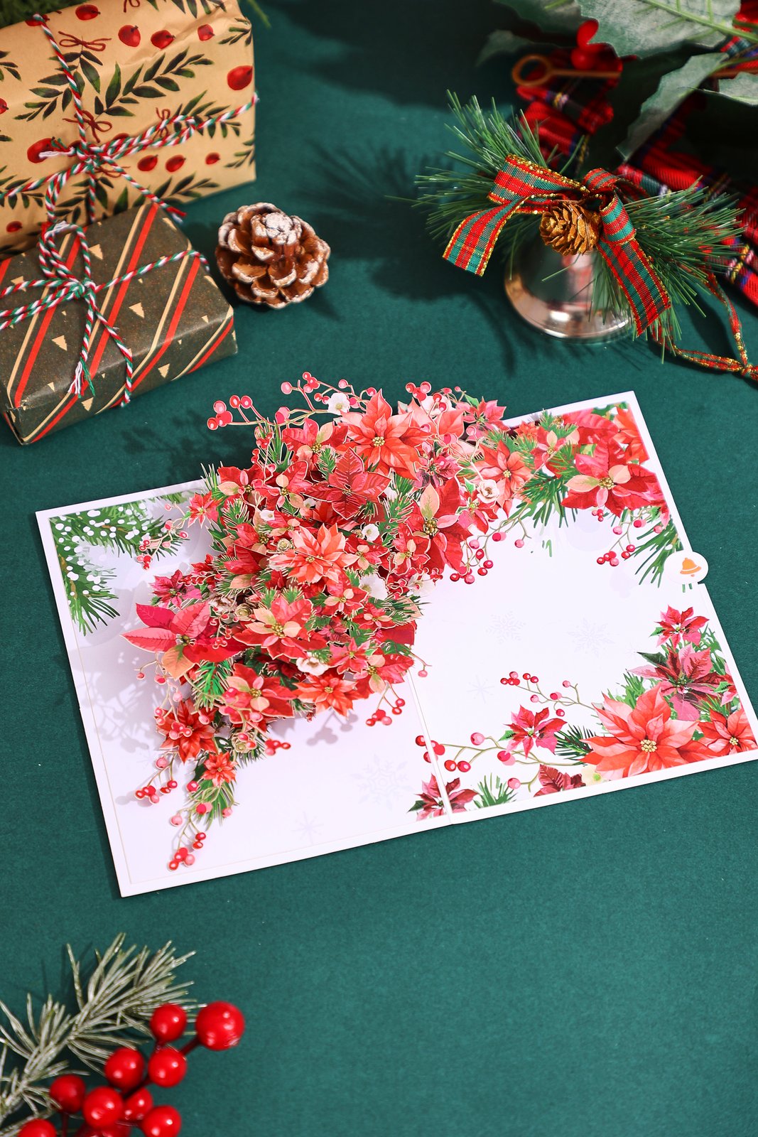 Poinsettia 3D Pop Up Card