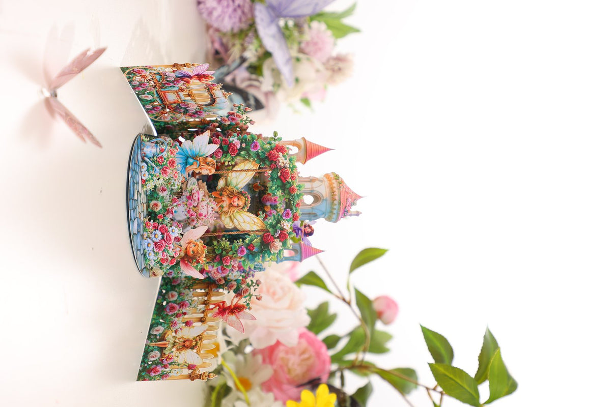 Flower Wall Castle 3D Pop Up Card