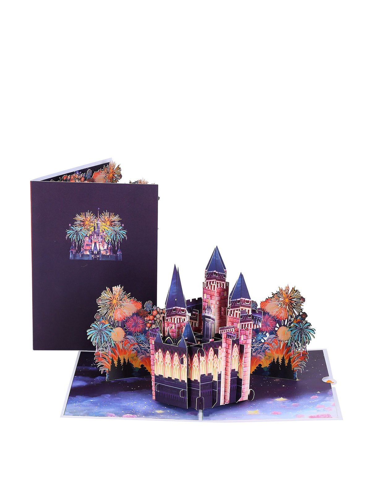 Castle Fireworks Flip Pop Up Card