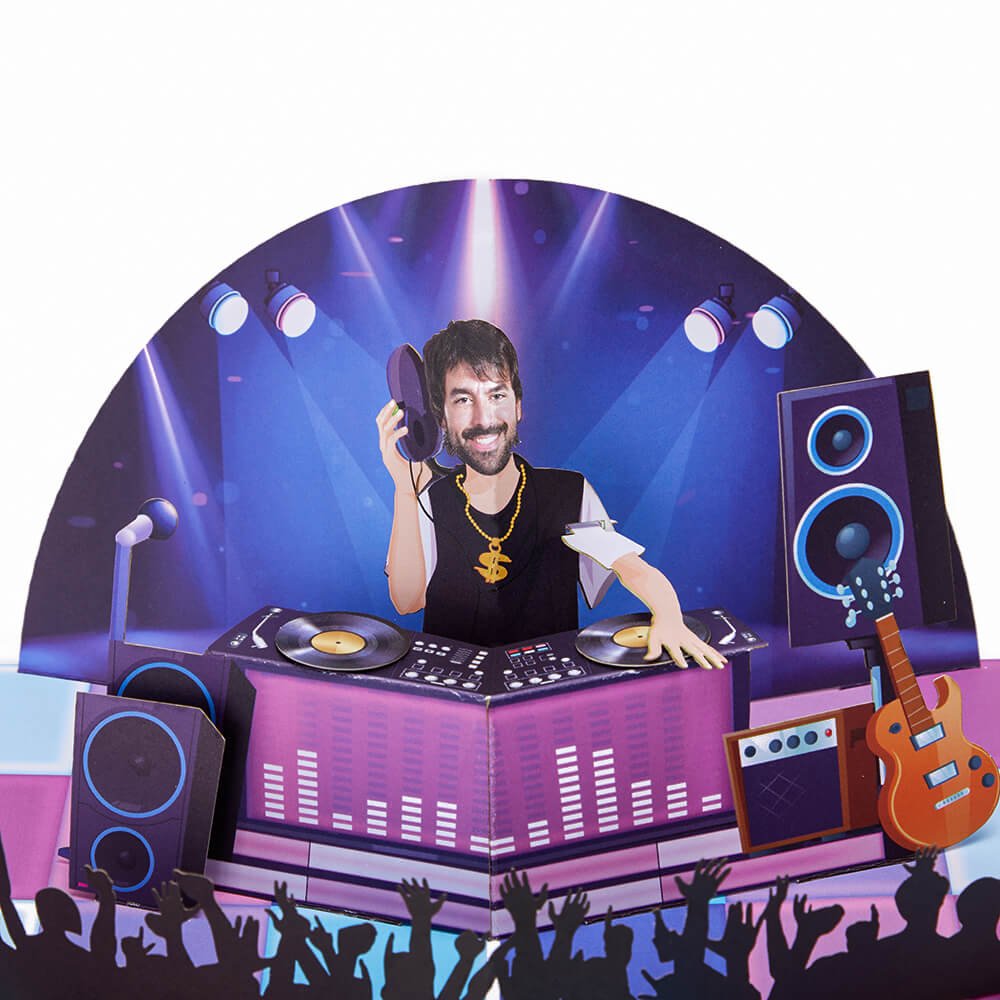 Hip Hop DJ Personalized 3D Pop Up Card