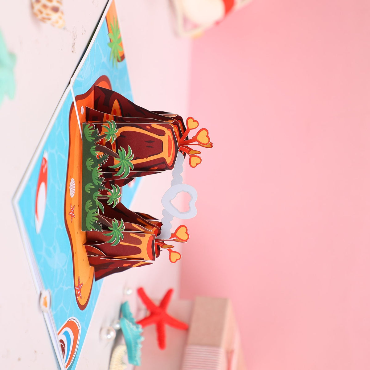 Volcano Dinosaur 3D Pop Up Card