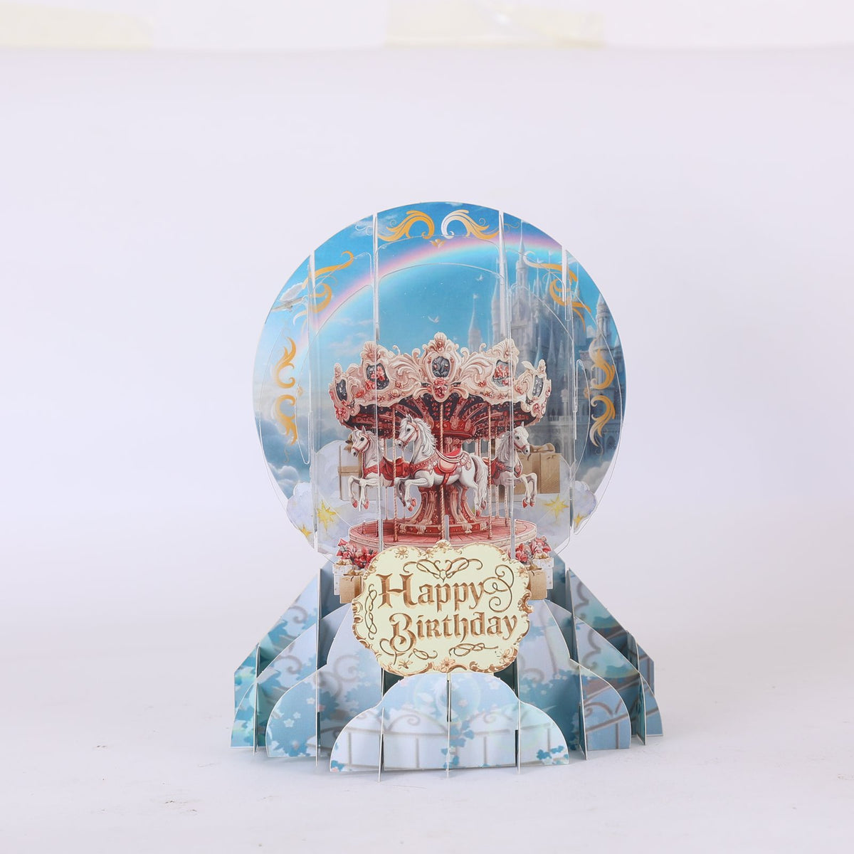 Carousel Crystal Ball Birthday Greeting Card