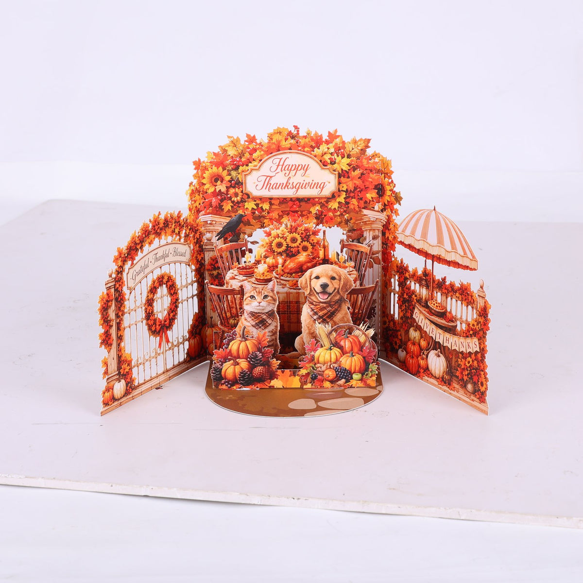 Thanksgiving Double Door 3D Pop Up Card