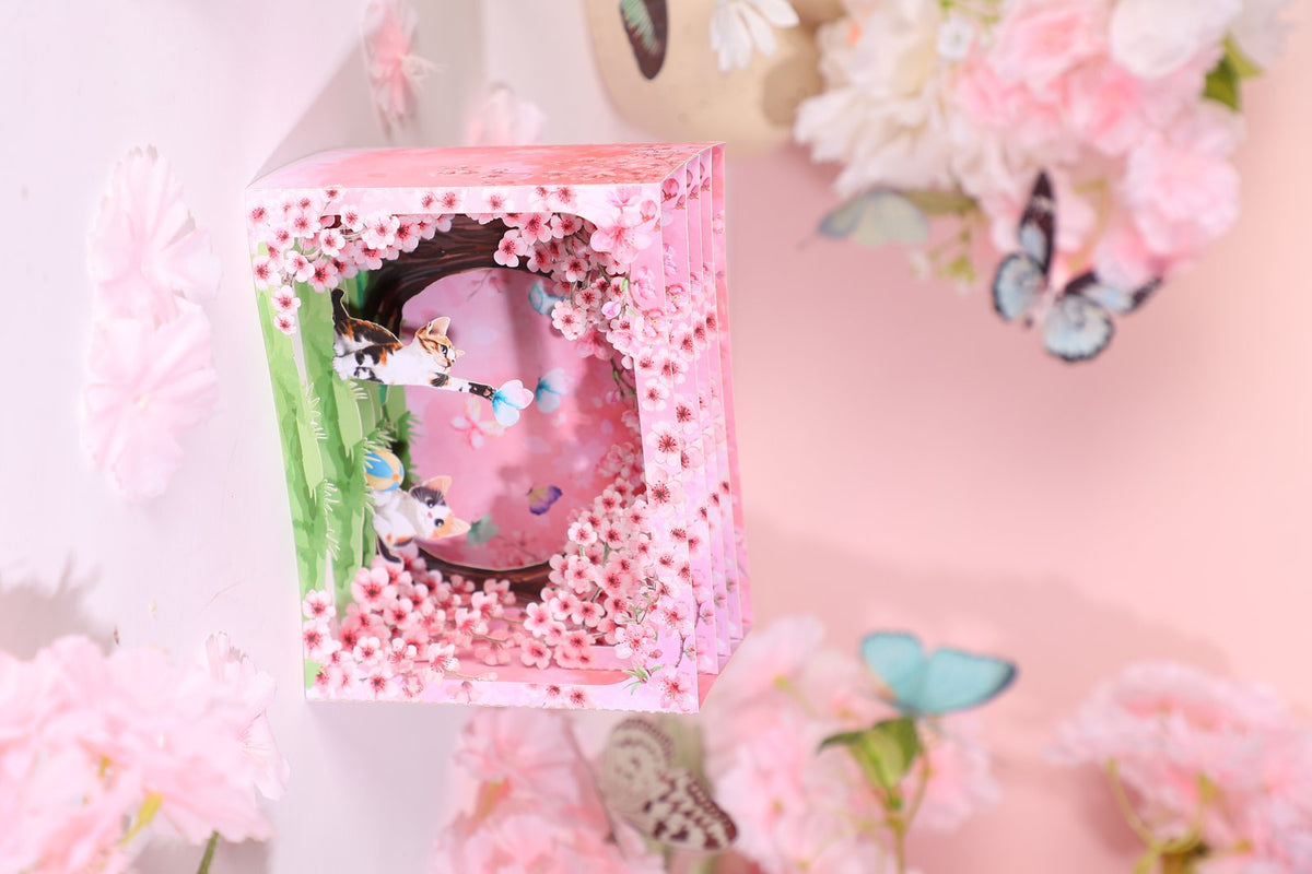 Cherry Blossom Stained Glass Window Ornament