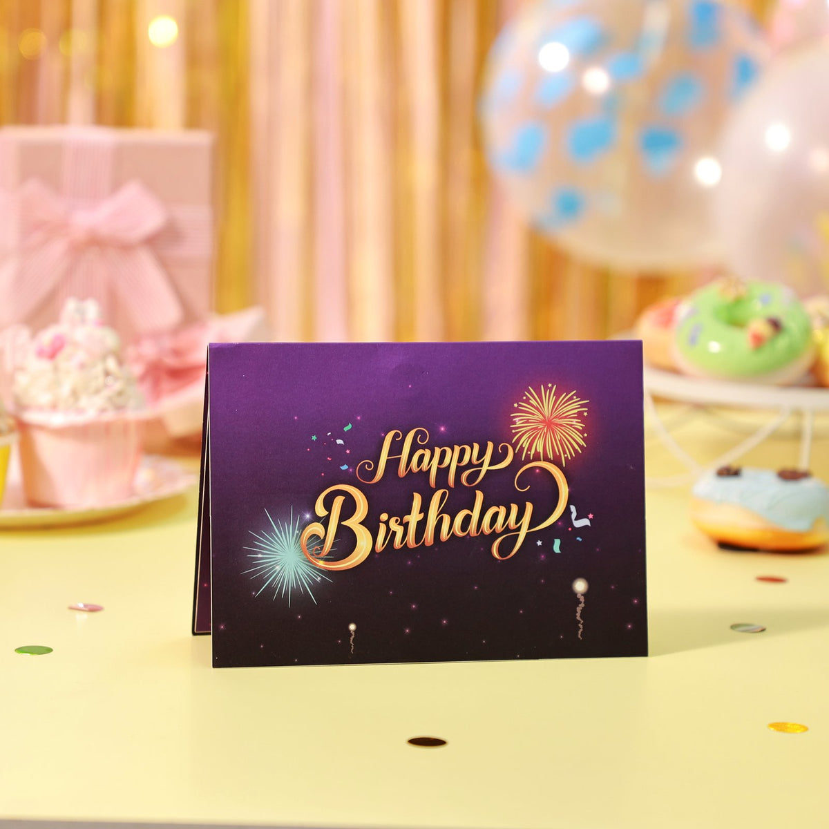 Fireworks LED Lights & Music Birthday Greeting Card