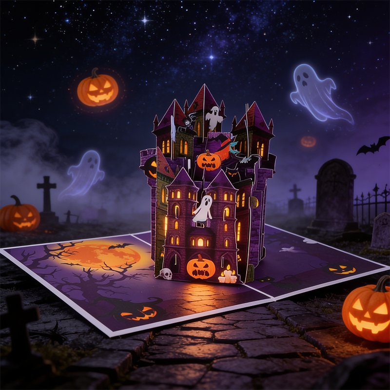 Halloween Castle 3D Pop Up Card