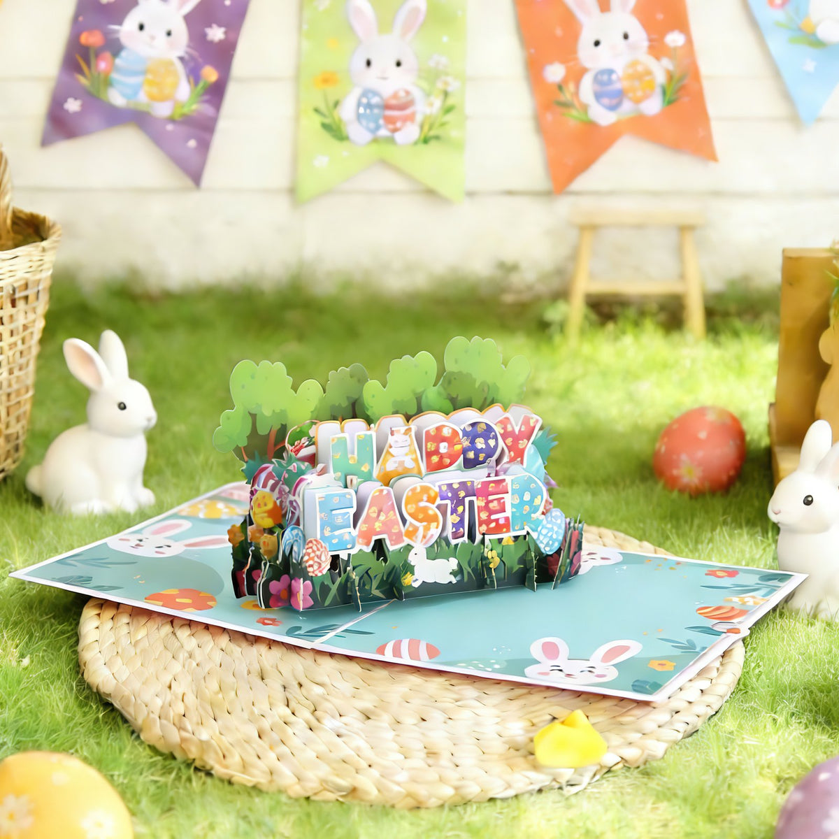 Easter Pink Flip Pop Up Card