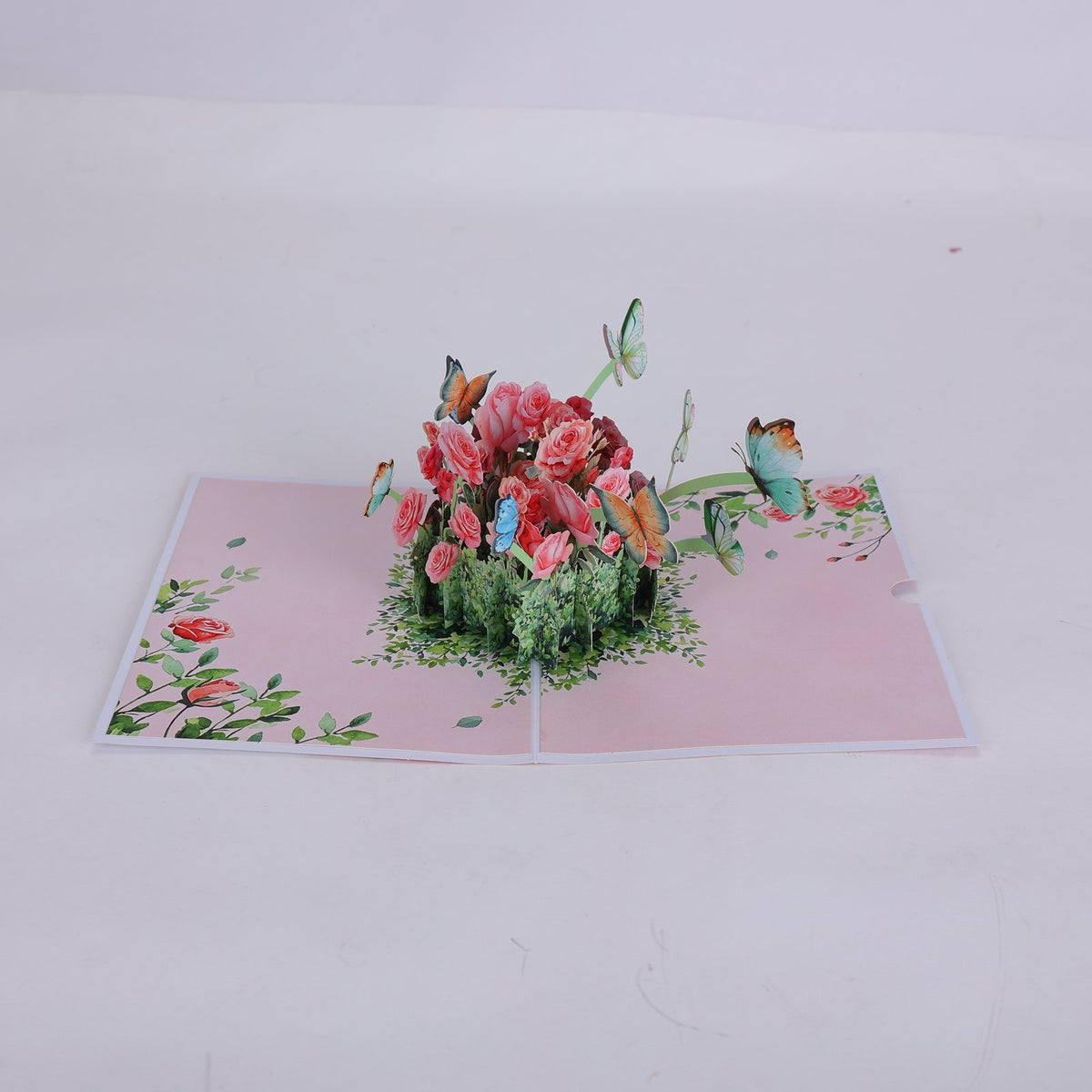 Rose Butterfly Flowering Shrubs Greeting Card