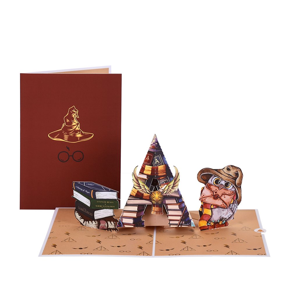 Wizard Hat Flip Pop Up Card