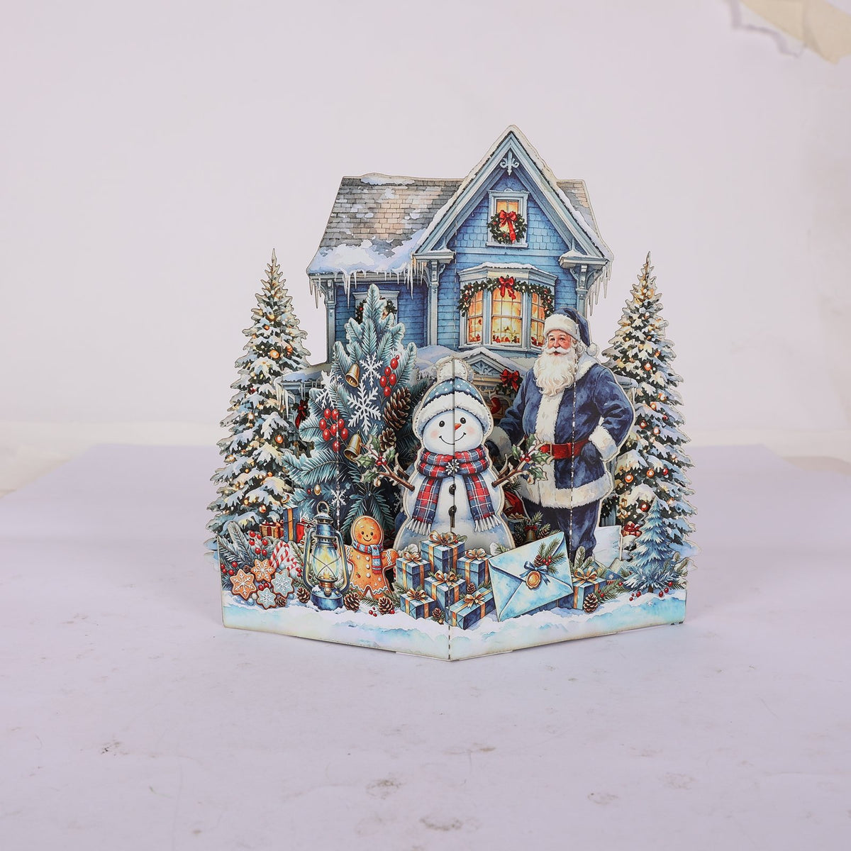 Gold Blue Christmas Ornament