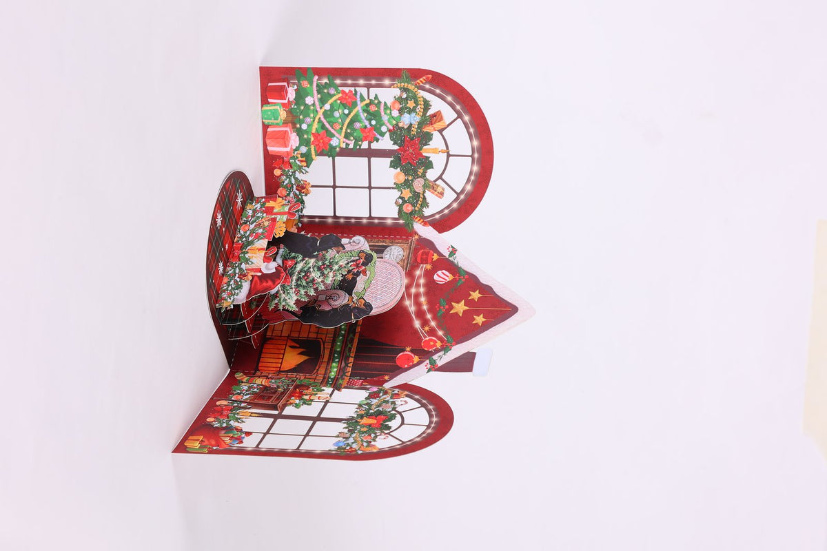 Christmas Window Scene 3D Pop Up Card