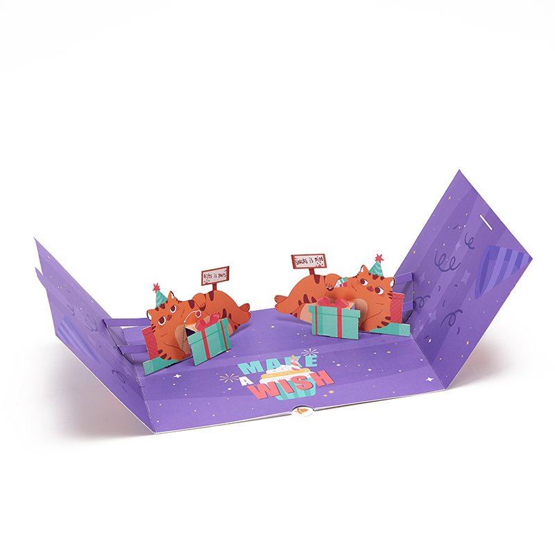 Purple Hamster Birthday 3D Pop Up Card