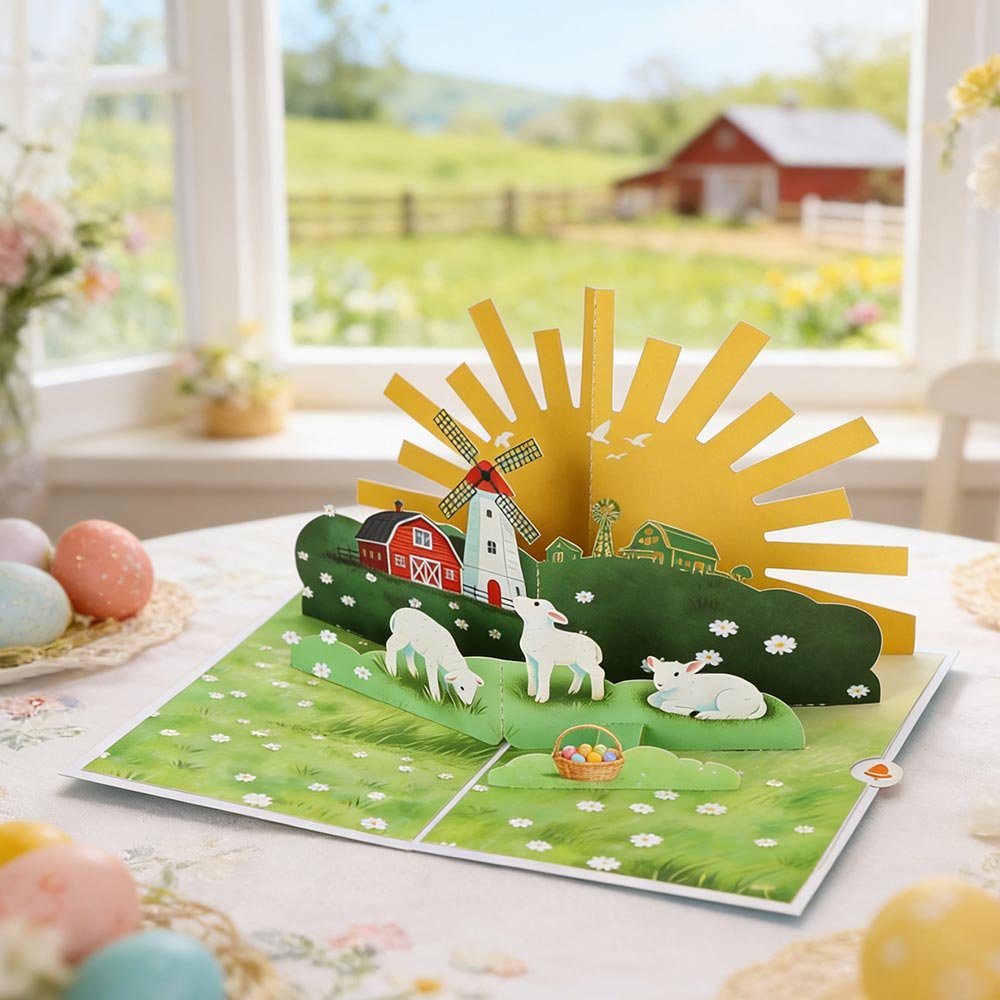 Easter Lamb Flip Pop Up Card