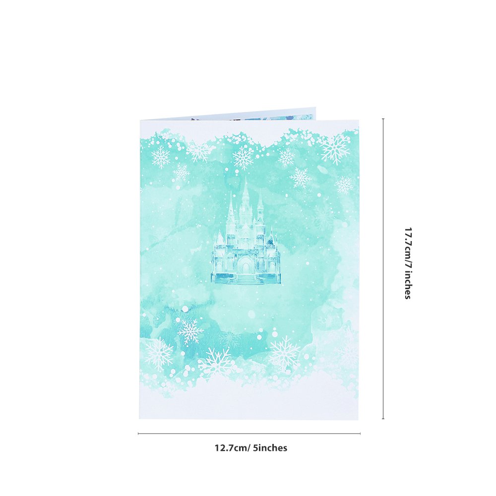 Icy Blue Castle 3D Pop Up Card