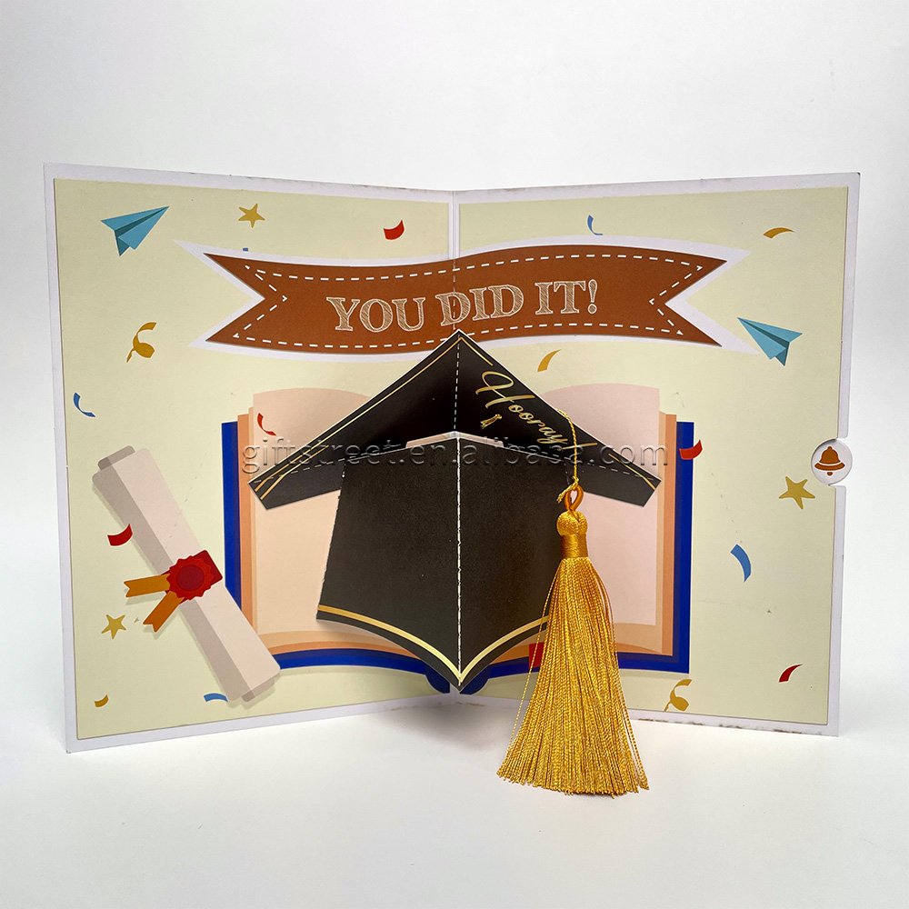 Graduation Hat 3D Pop Up Card