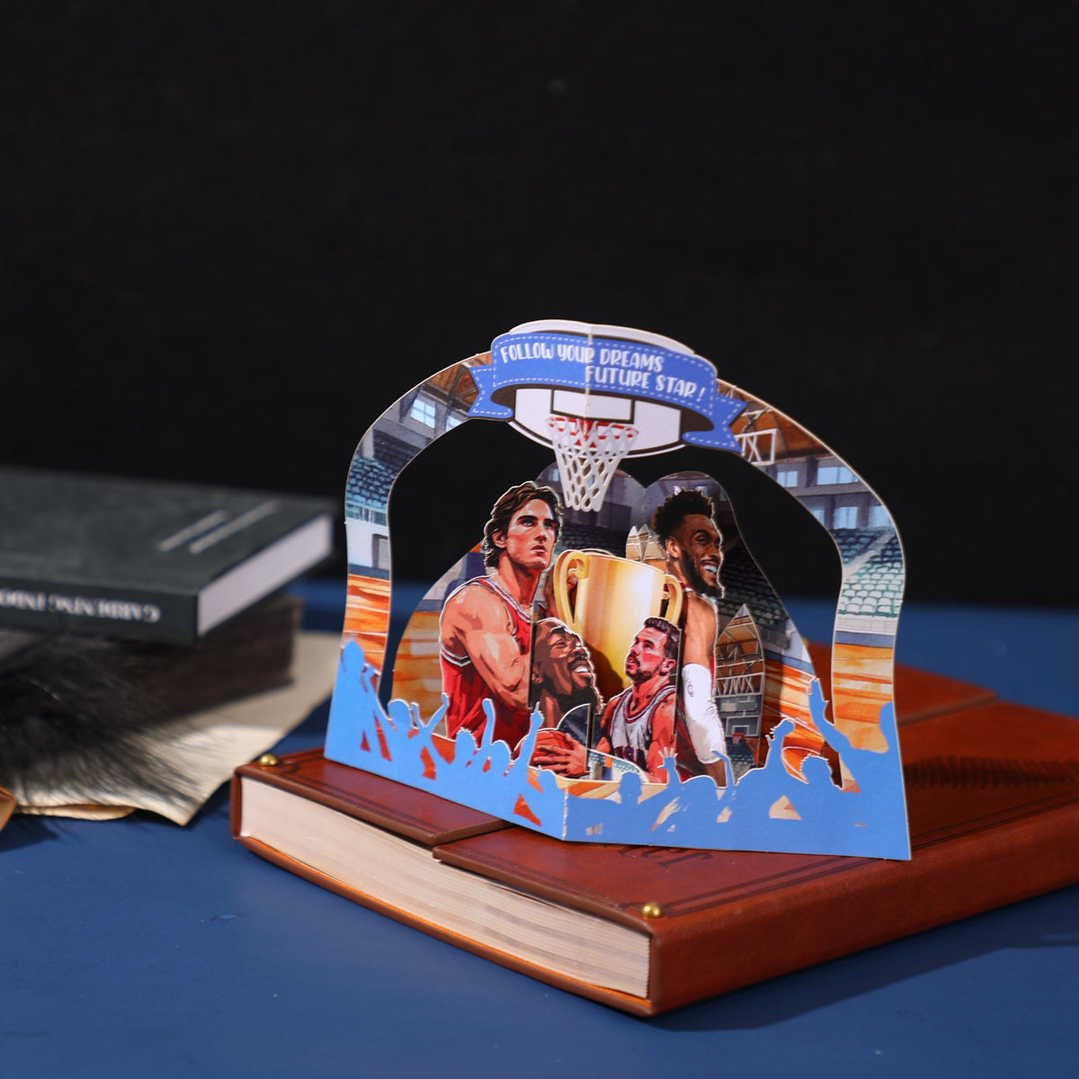 Basketball Superstar Theme Ornament Greeting Card