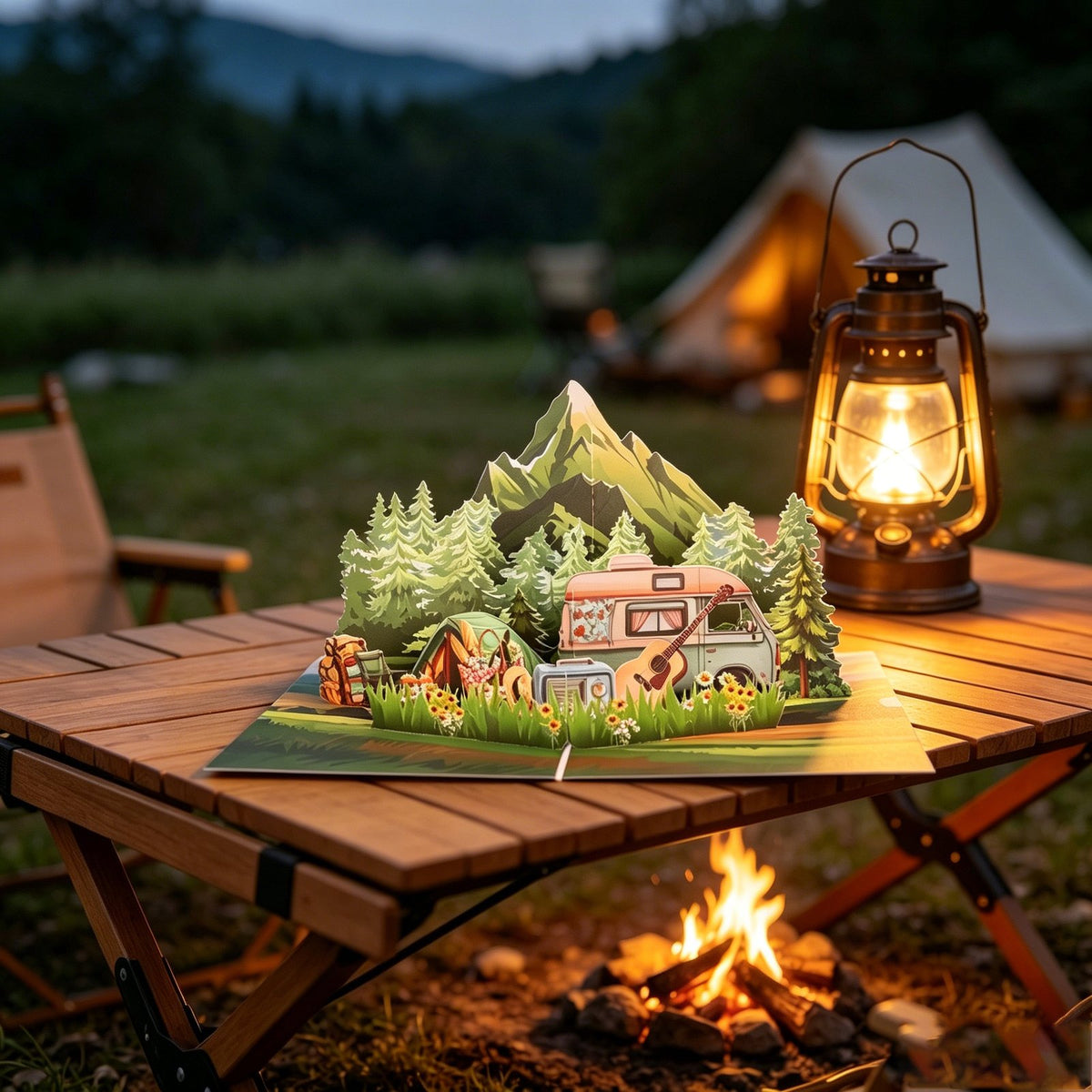 Camping Pop Up Card