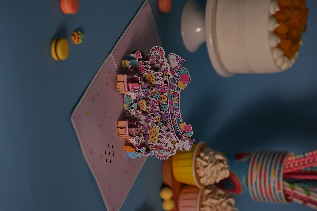 Unicorn Music 3D Pop Up Card