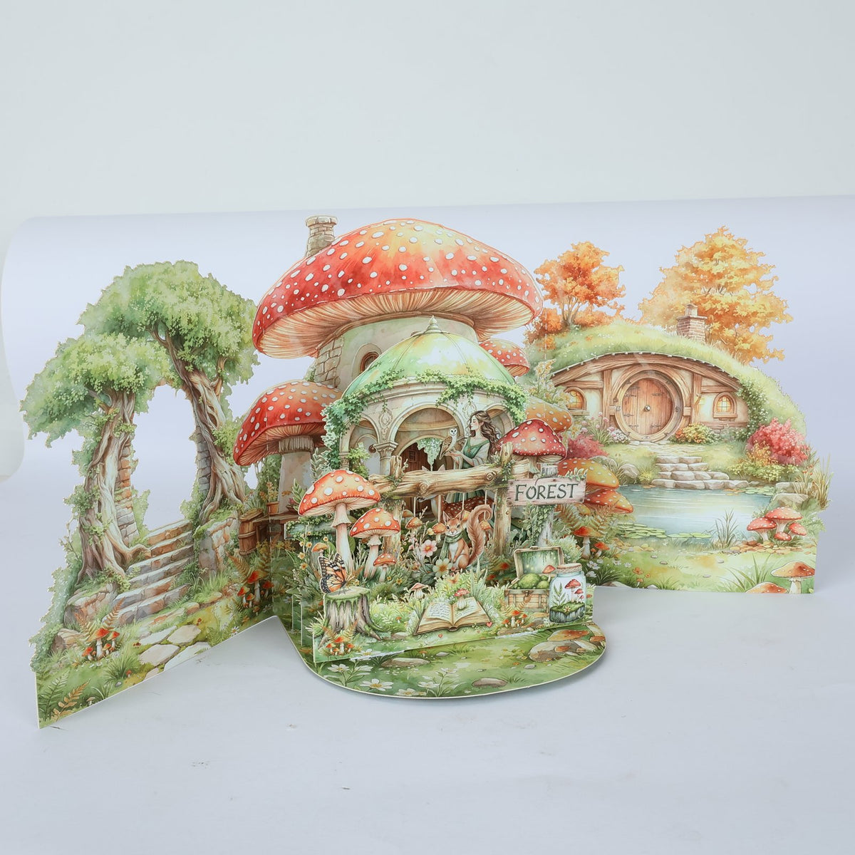 Light Green Forest Double Door Card