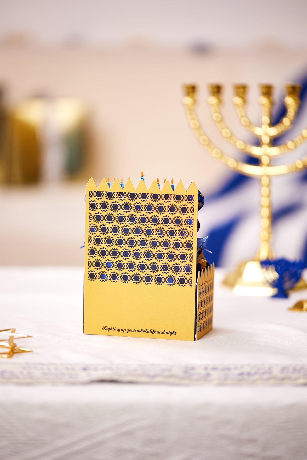 Hanukkah Double Door 3D Pop Up Card