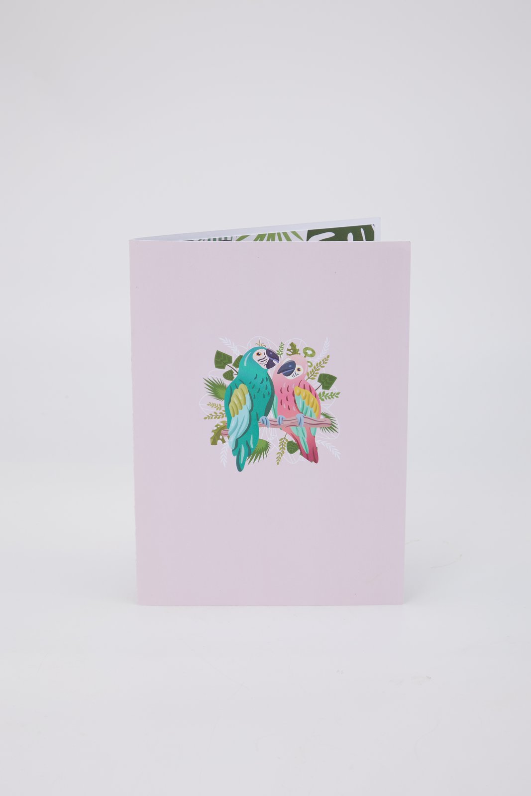 Lovebirds Fresh Flowers Greeting Card