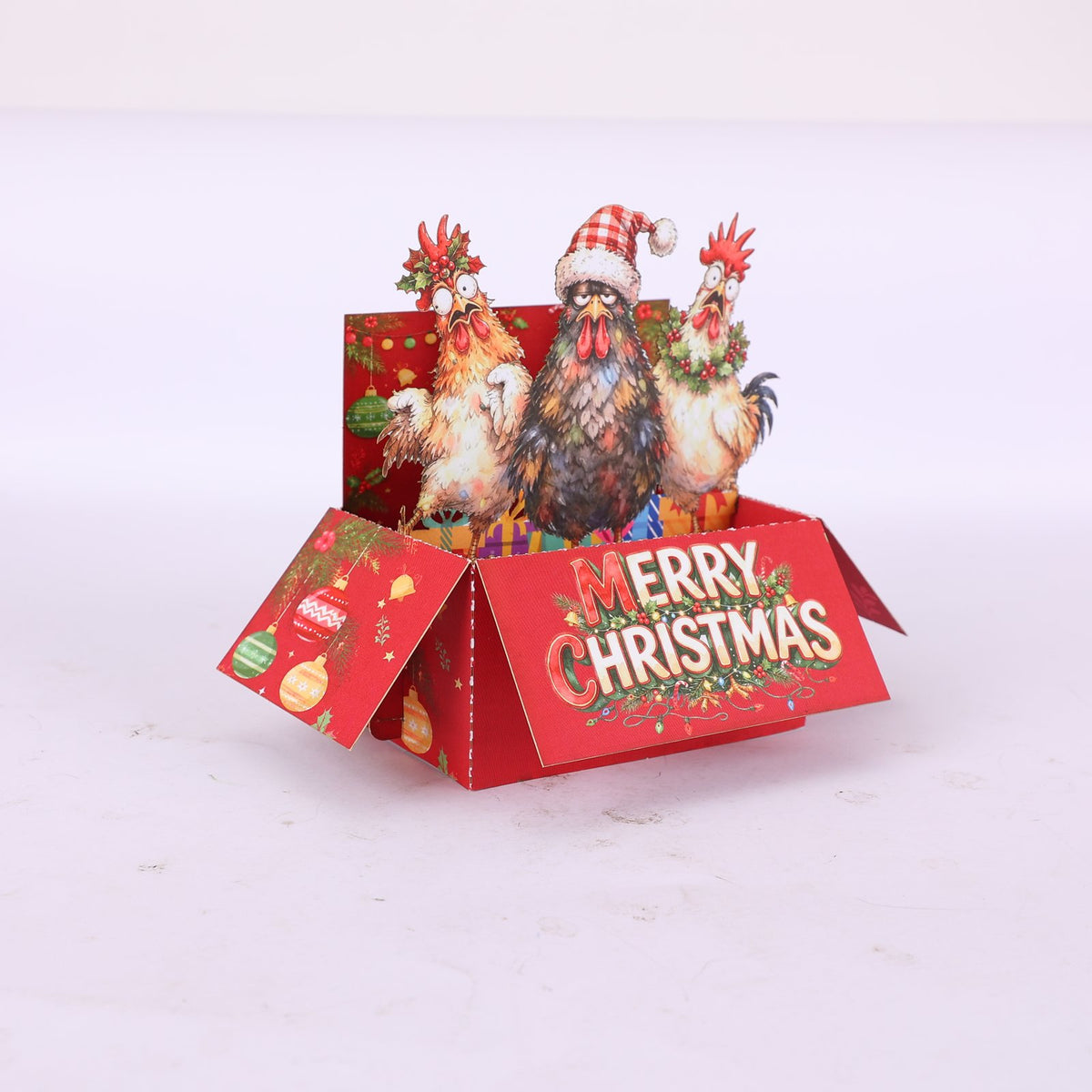 Christmas Rooster Box Card