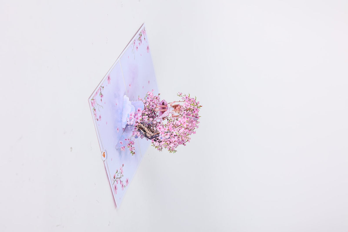 Crescent Moon Cherry Blossom 3D Pop Up Card