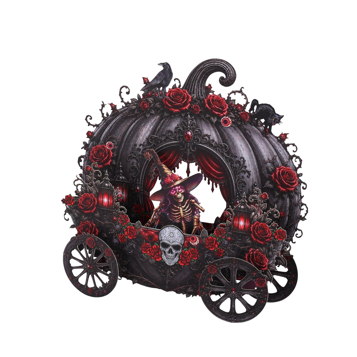 Halloween Horse Carriage Greeting Card